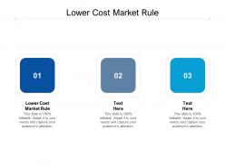 Lower cost market rule ppt powerpoint presentation gallery good cpb