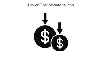 Lower Cost Monotone Icon In Powerpoint Pptx Png And Editable Eps Format