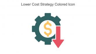 Lower Cost Strategy Colored Icon In Powerpoint Pptx Png And Editable Eps Format