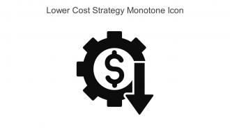 Lower Cost Strategy Monotone Icon In Powerpoint Pptx Png And Editable Eps Format