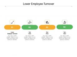 Lower employee turnover ppt powerpoint presentation styles rules cpb