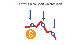 Lower Sales Chart Colored Icon In Powerpoint Pptx Png And Editable Eps Format