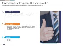 Loyalty analysis key factors that influences customer loyalty ppt powerpoint icon portrait