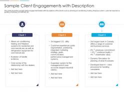 Loyalty Analysis Sample Client Engagements With Description Ppt Powerpoint Gallery Images