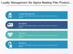 loyalty_management_six_sigma_meeting_plan_product_life_cycle_cpb_Slide01