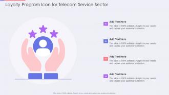 Loyalty program icon for telecom service sector