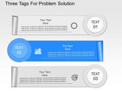 Lp three tags for problem solution powerpoint template