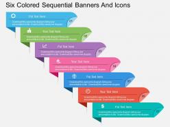 Lq six colored sequential banners and icons flat powerpoint design