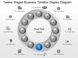Lq twelve staged business timeline display diagram powerpoint template