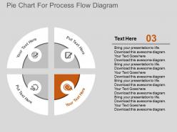Lr pie chart for process flow diagram flat powerpoint design