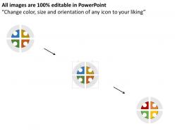 Lr pie chart for process flow diagram flat powerpoint design