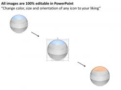 Ls four staged circular data ball diagram powerpoint template