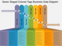 Ls seven staged colored tags business data diagram flat powerpoint design