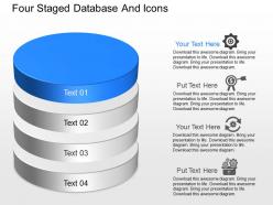lt Four Staged Database And Icons Powerpoint Template