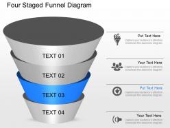 Lu four staged funnel diagram powerpoint template