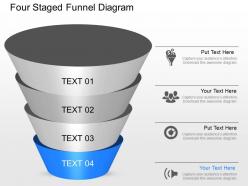 Lu four staged funnel diagram powerpoint template