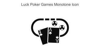Luck Poker Games Monotone Icon In Powerpoint Pptx Png And Editable Eps Format