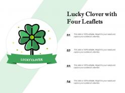 Lucky clover with four leaflets