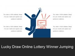 Lucky draw online lottery winner jumping