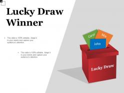 Lucky Draw Winner Good Ppt Example