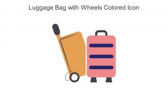 Luggage Bag With Wheels Colored Icon In Powerpoint Pptx Png And Editable Eps Format