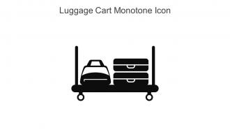 Luggage Cart Monotone Icon In Powerpoint Pptx Png And Editable Eps Format