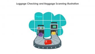 Luggage Checking And Baggage Scanning Illustration