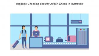 Luggage Checking Security Airport Check In Illustration