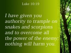 Luke 10 19 the enemy nothing will harm powerpoint church sermon