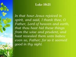 Luke 10 21 revealed them to little children powerpoint church sermon