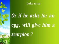 Luke 11 12 will give him a scorpion powerpoint church sermon