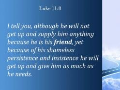 Luke 11 8 you the bread because of friendship powerpoint church sermon