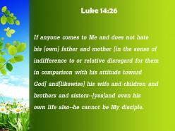 Luke 14 26 comes to me and does powerpoint church sermon