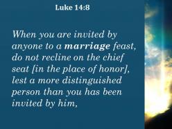 Luke 14 8 a person more distinguished than you powerpoint church sermon