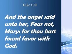 Luke 1 30 you have found favor powerpoint church sermon