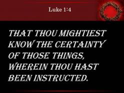 Luke 1 4 you may know the certainty powerpoint church sermon