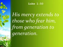 Luke 1 50 who fear him from generation powerpoint church sermon