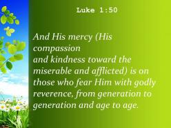 Luke 1 50 who fear him from generation powerpoint church sermon