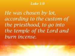 Luke 1 9 the custom of the priesthood powerpoint church sermon