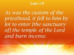 Luke 1 9 the custom of the priesthood powerpoint church sermon