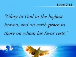 Luke 2 14 glory to god in the highest powerpoint church sermon
