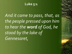 Luke 5 1 listening to the word of god powerpoint church sermon