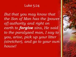 Luke 5 24 i tell you get up take powerpoint church sermon