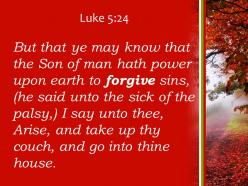 Luke 5 24 i tell you get up take powerpoint church sermon