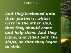 Luke 5 7 the other boat to come powerpoint church sermon