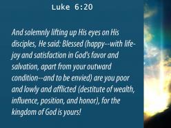 Luke 6 20 blessed are you powerpoint church sermon