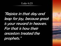Luke 6 23 great is your reward in heaven powerpoint church sermon