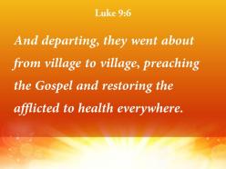 Luke 9 6 the good news and healing powerpoint church sermon