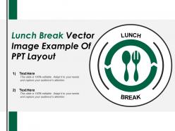 Lunch break vector image example of ppt layout