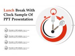 Lunch break with clock sample of ppt presentation